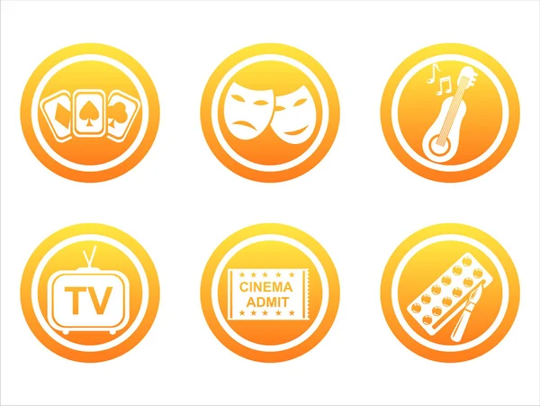 Panneaux de divertissement orange — Image vectorielle