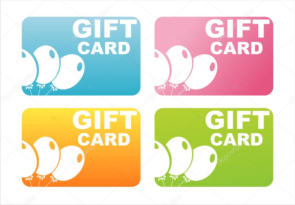 Colorful gift cards