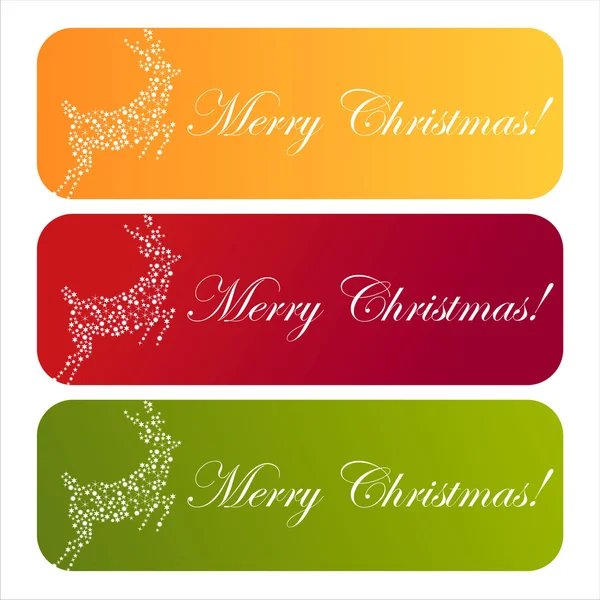 Colorful christmas banners — Stock Vector