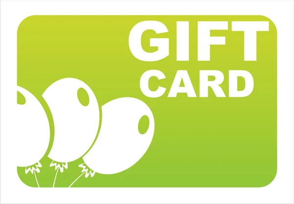 Green gift card — Stock Vector