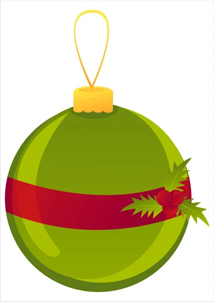 Різдвяний м'яч ізольований на білому — стоковий вектор