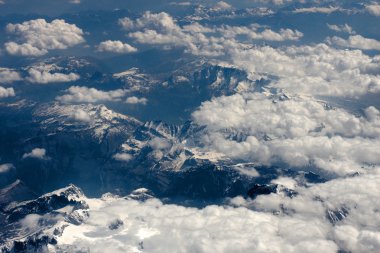 Clouds and mountains clipart