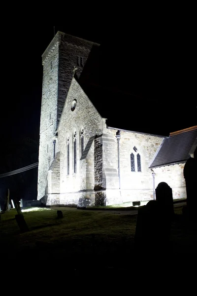 A church lit up — Stock Photo, Image