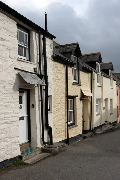 Una fila de casas en Cornwall — Foto de Stock