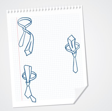 How to tie a tie clipart