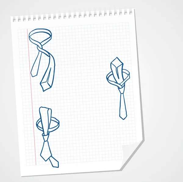 stock vector How to tie a tie