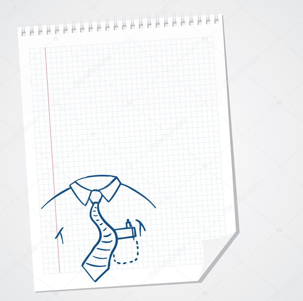 Shirt tie doodle vector