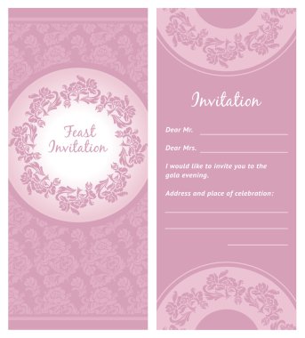 Invitation background, greeting card, vector clipart