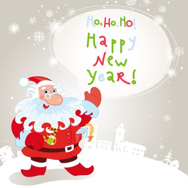 Santa claus greeting card 10eps clipart