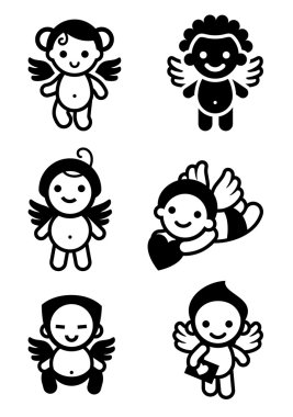 Cupids set clipart