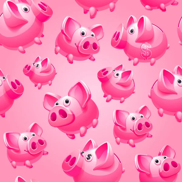 Bank auf rosa Hintergrund, nahtlos, Packpapier — Stockvektor