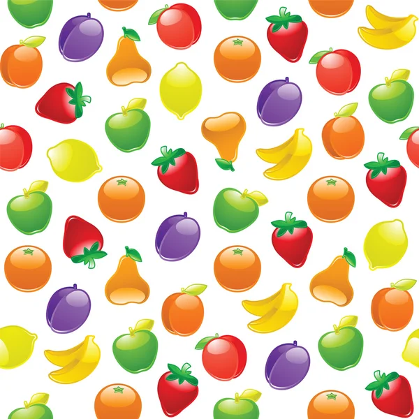 Fruit à l'arrière-plan, motif sans couture — Image vectorielle