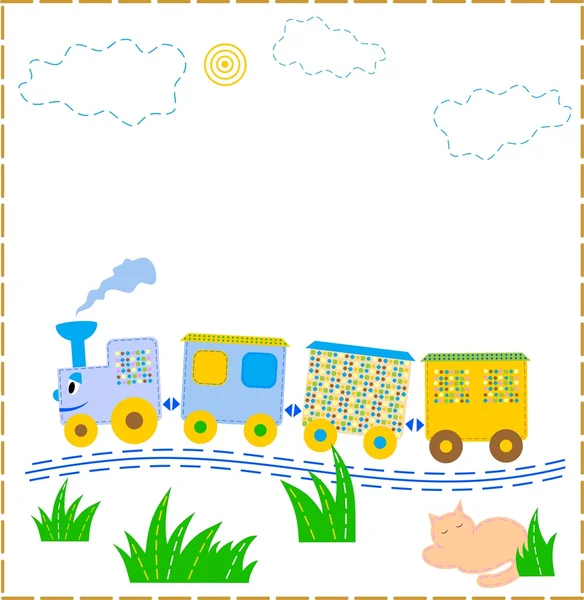 stock vector Babies train