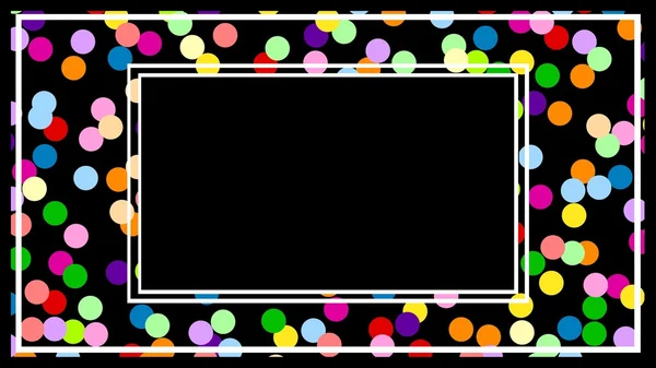 Marco de muchas bolas de colores — Vector de stock