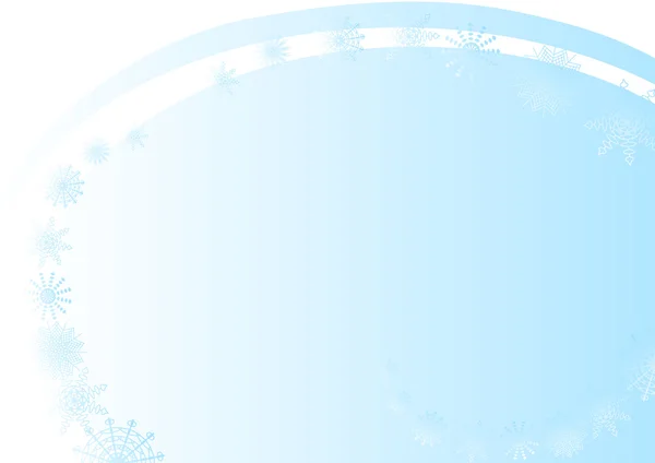 Zimowe niebieskie tło z płatkami śniegu — Wektor stockowy