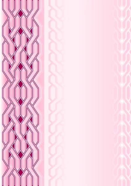 Pink background with weaving pattern — Stock Vector