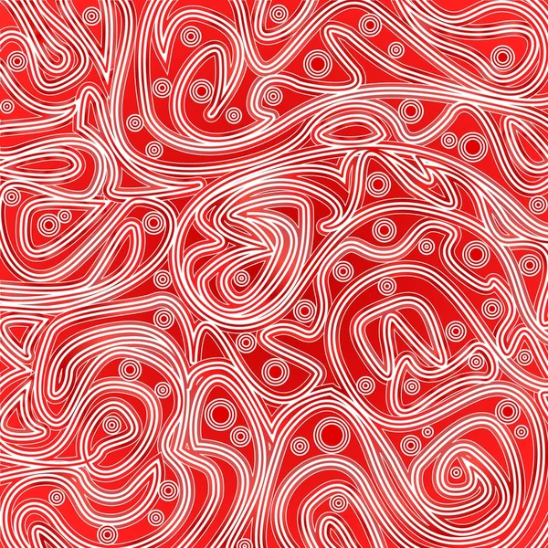 Rotes Muster mit Linien und Runden — Stockvektor