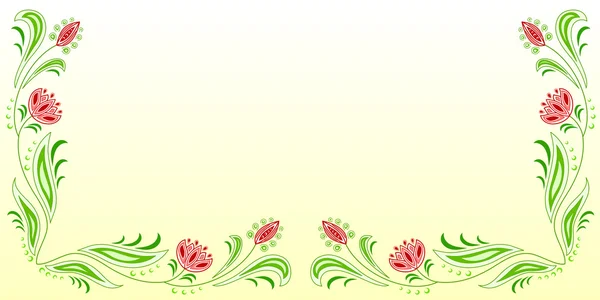 Quadro floral _ 2 — Vetor de Stock