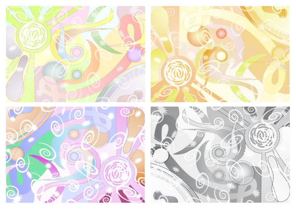 Four abstract backgrounds — Stock Vector
