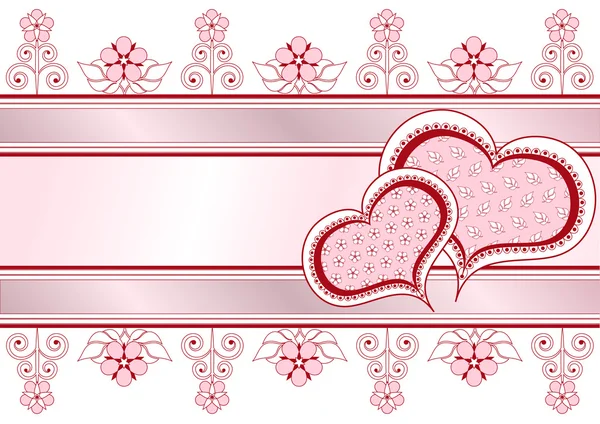 Valentine postcard _ frame _ 2 — Image vectorielle