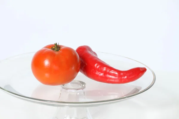 Tomate rojo y pimienta — Foto de Stock