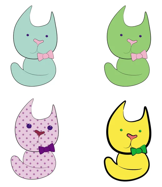 Color cats — Stock Vector