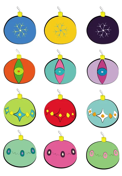 Christmass tree balls — Stock Vector