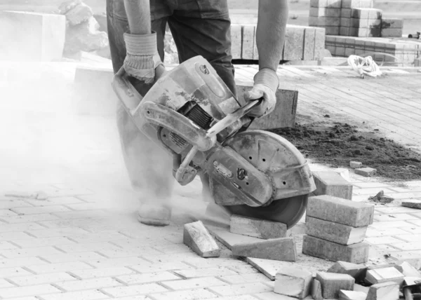 Cutting concrete — Stock Photo, Image