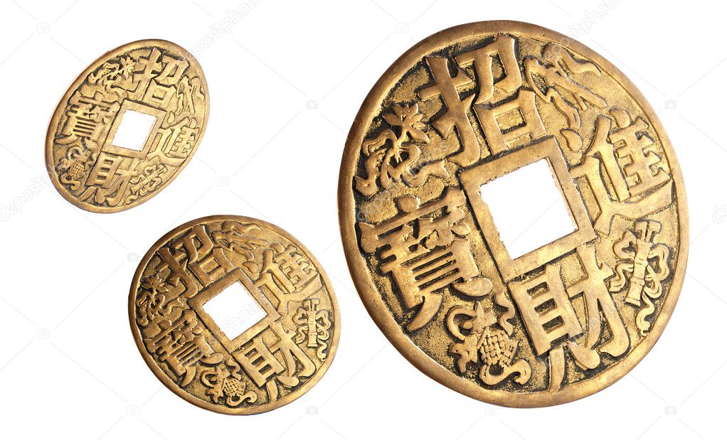 Chinese coins of happiness.