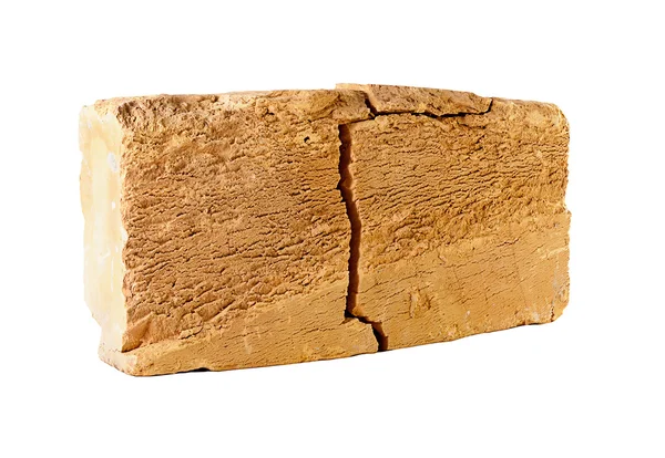 Cracked brick. — Stock Photo, Image