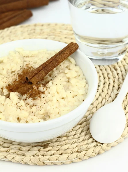 Romige rijstpap op een bowl — Stockfoto