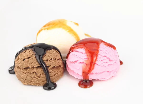 Tres cucharadas de helado —  Fotos de Stock