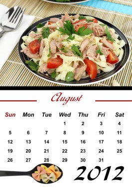 Monthly Pasta Calendar. August 2012