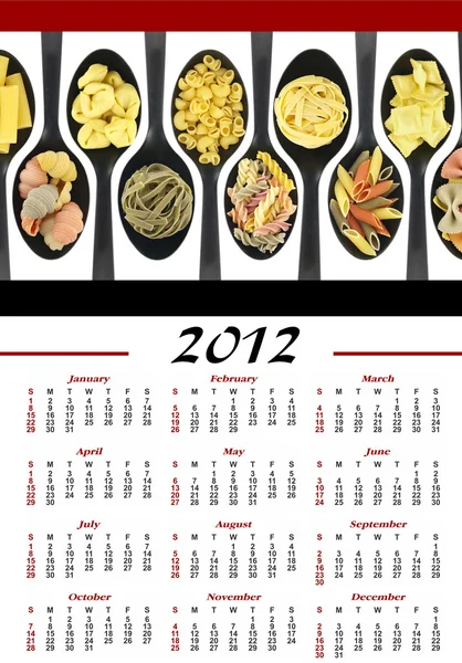 Calendário de massas 2012 — Fotografia de Stock