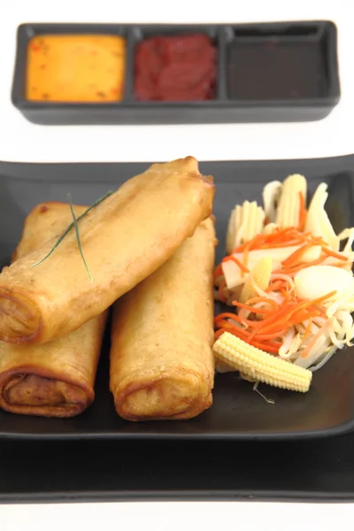 Spring rolls on a plate — Stock Photo, Image