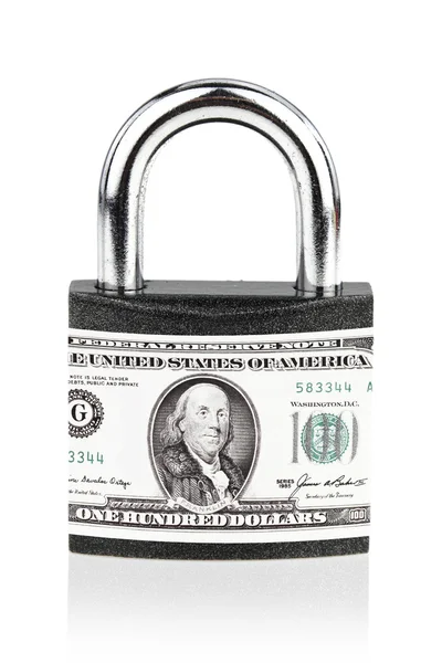 Candado de seguridad de dinero —  Fotos de Stock
