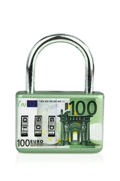 Money security padlock — Stock Photo, Image