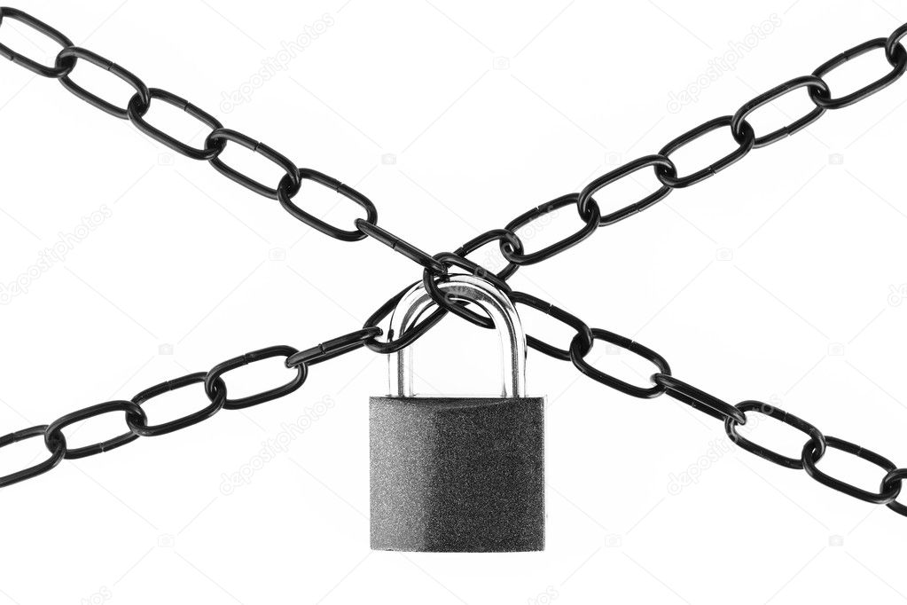 Padlock and chain