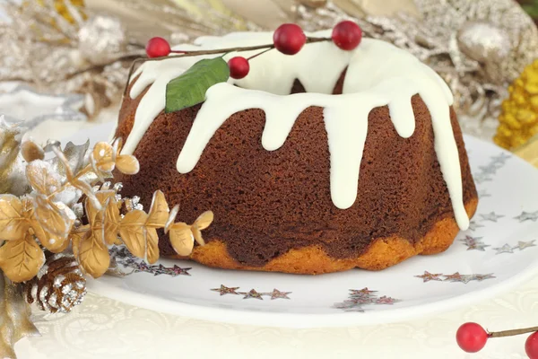 Παραδοσιακό χριστουγεννιάτικο κέικ — Φωτογραφία Αρχείου