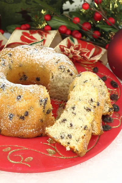 Traditionell jul kaka med russin — Stockfoto