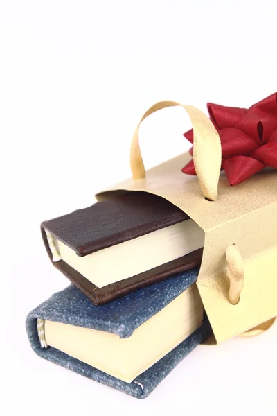 Books in a paper bag — Stock Photo, Image