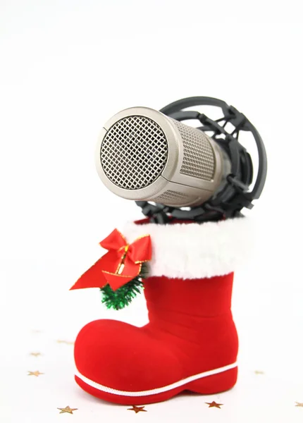 Microfono di Natale — Foto Stock