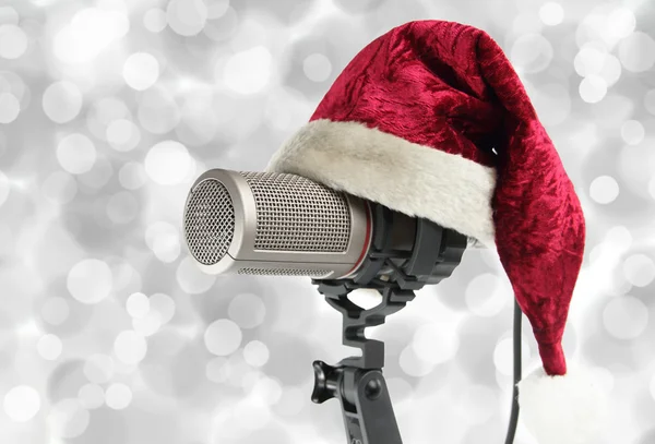 Kerstmis microfoon — Stockfoto