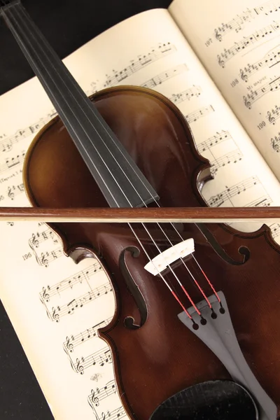 Скрипка і музичний супровід — стокове фото