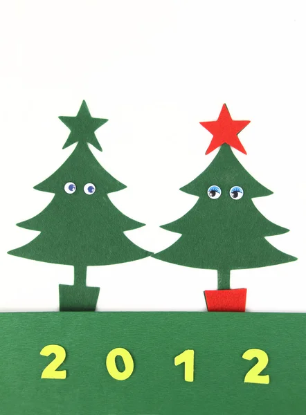 Christmas tree couple — Stock Photo, Image