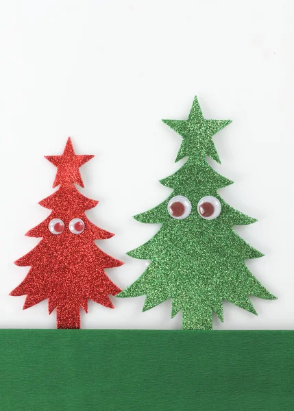 Χριστουγεννιάτικο δέντρο ζευγάρι — Φωτογραφία Αρχείου