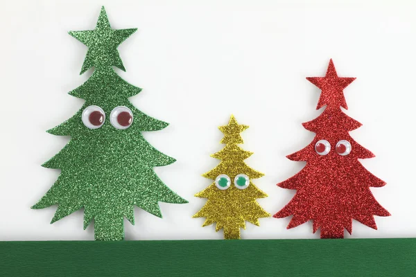 Família árvore de Natal — Fotografia de Stock