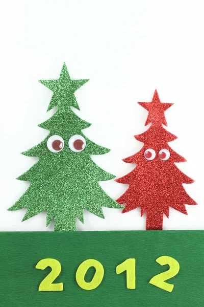 Christmas tree couple — Stock Photo, Image