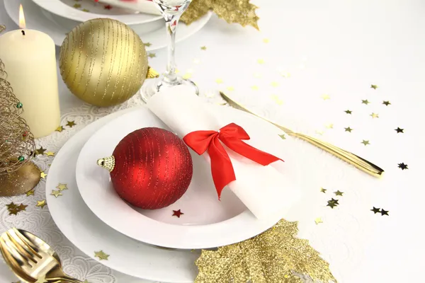 Weihnachtliche Tischdekoration — Stockfoto