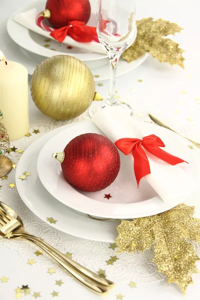 Weihnachtliche Tischdekoration — Stockfoto